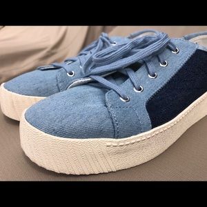 Tretorn Blaire Platform Sneaker Denim & Dark Blue